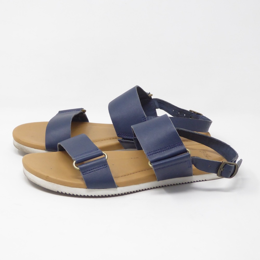 Teva Avalina Women Sandals Blue Leather Ankle Strap Flat 6 - Picture 4 of 8